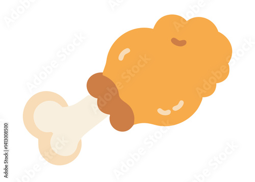 Delicious looking fried chicken icon. Simple illustration.