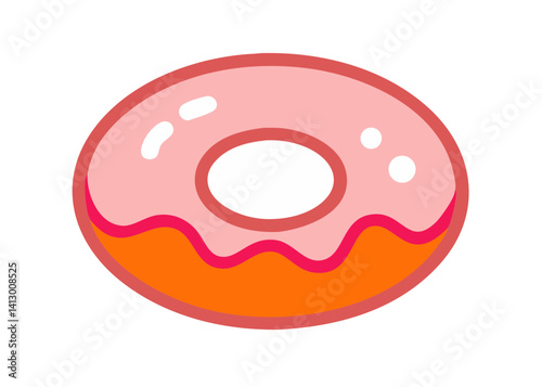 Icon of a delicious-looking donut. Simple illustration.