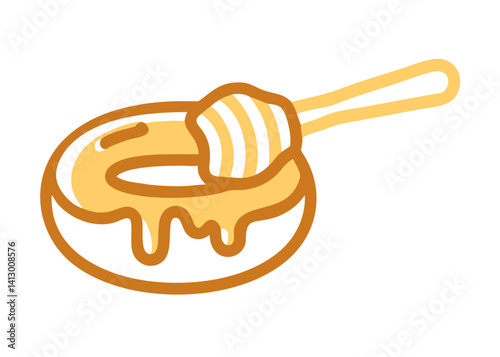 Icon of a delicious-looking donut. Simple illustration.