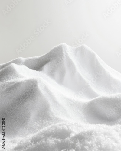 Obraz na płótnie Minimalist Winter Landscape Pure White Snow Mound Against Clean White Background Abstract Natural Formation w salonie