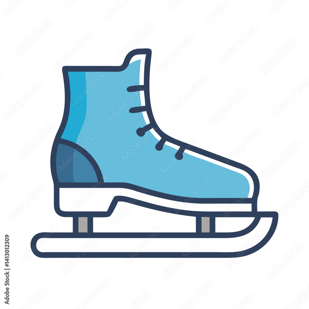 Ice Skating Boot Icon – Figure Skating or Speed Skating Symbol Ice Skating Boot Icon – Figure Skating or Speed Skating Symbol