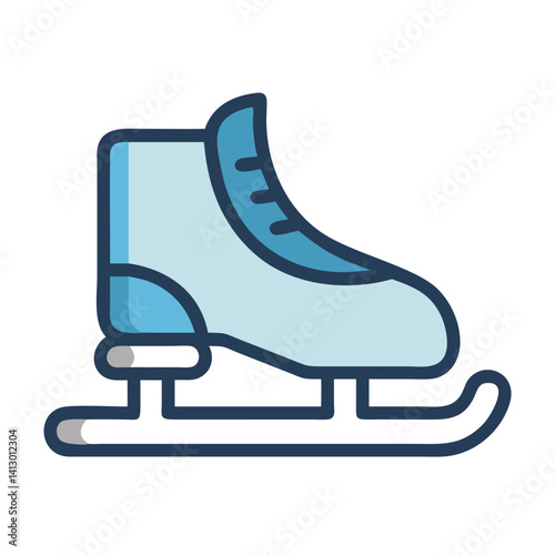 Ice Skating Boot Icon – Figure Skating or Speed Skating Symbol