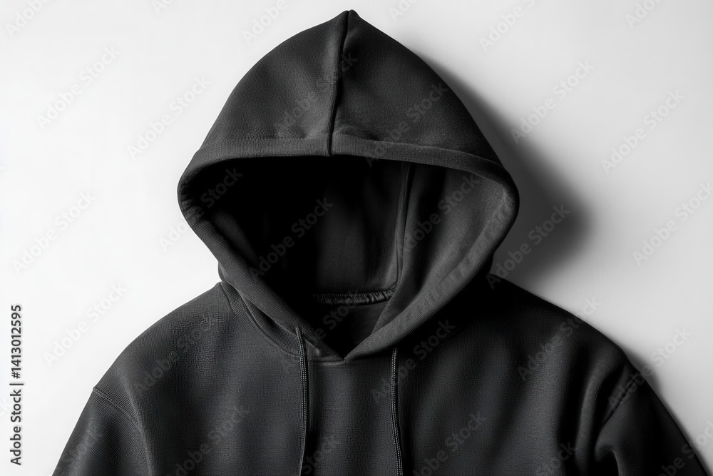 Premium Black Hoodie Mockup Collection with Multiple Views and Professional Studio Lighting for Fashion and Streetwear Design