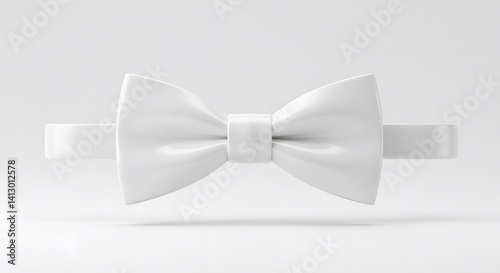 Elegant White Bow Tie: A Minimalist Fashion Accessory Design