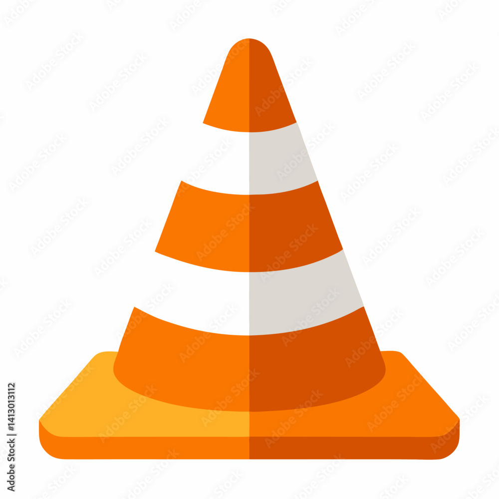 new style traffic cone vector icon with white background new style traffic cone vector icon with white background