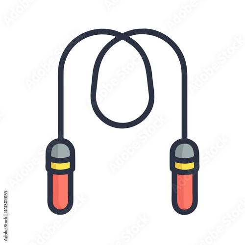 Jump Rope Icon – Cardio Fitness Exercise Symbol for Health and Workout