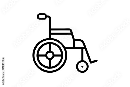 Wheelchair Icon – Modern Flat Accessible Symbol Vector

