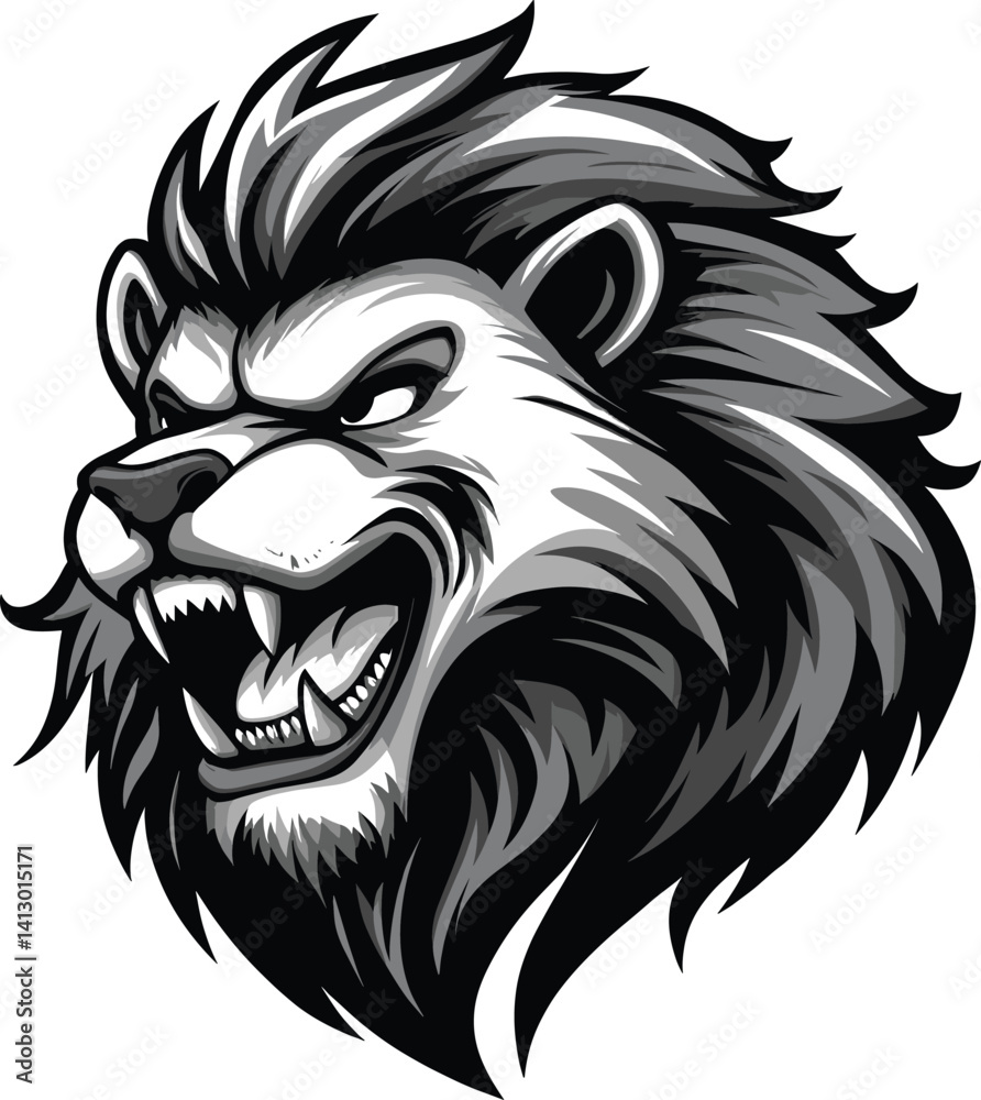 Fototapeta premium lion head mascot