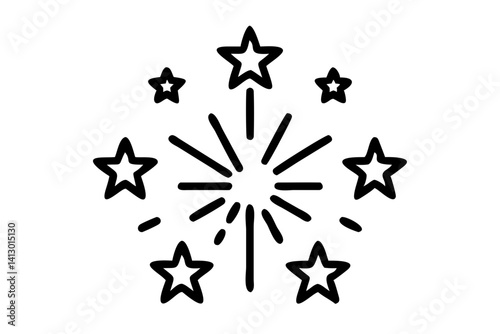 Wallpaper Mural Fireworks Icon – Flat Vector Celebration with Stars

 Torontodigital.ca
