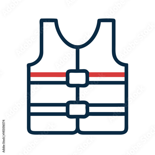 Life Vest Icon – Water Safety Gear Symbol for Boating and Emergency Protection