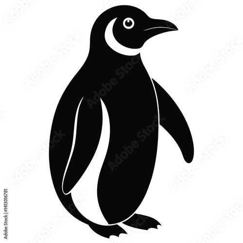 penguin on a white background free vector file