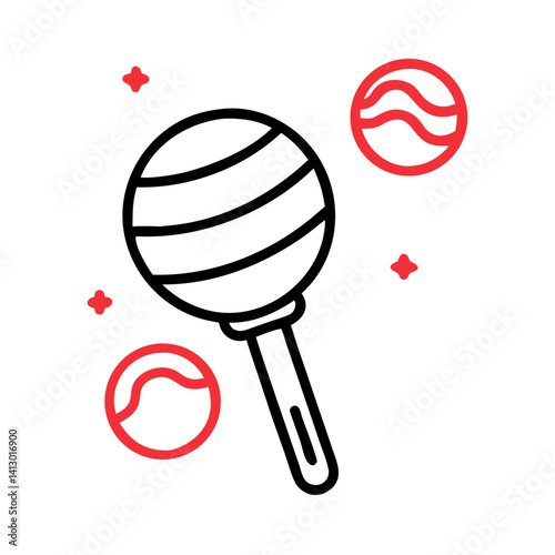 Lollipop Icon – Colourful Candy Treat Symbol for Party and Celebration
