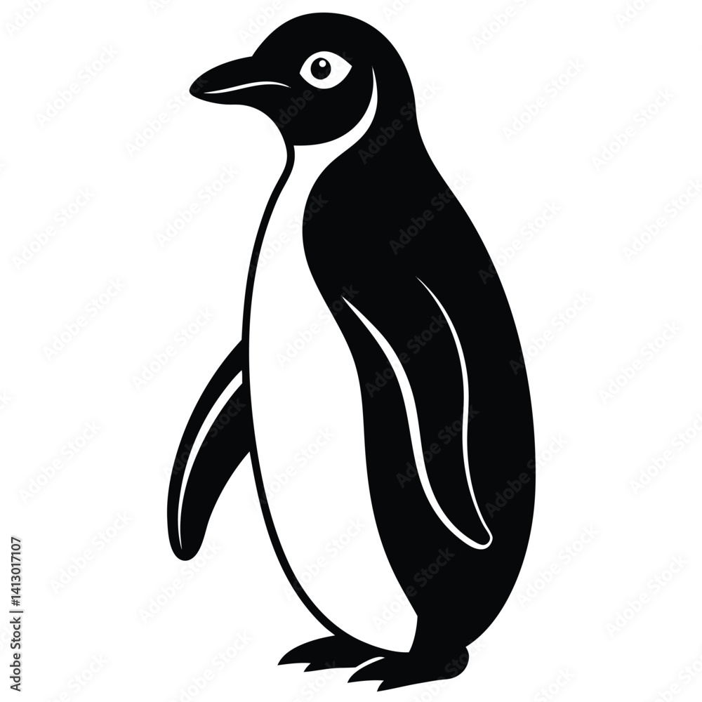 Fototapeta premium penguin on a white background free vector file
