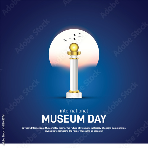 international museum day 2025. international museum day creative poster, banner, social media post, postcard, background, backdrop, template, greetings card, web banner, cover design etc.