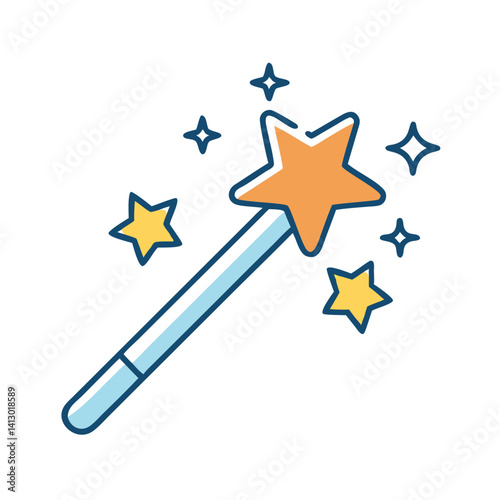 Magic Wand Icon Representing Party Entertainment