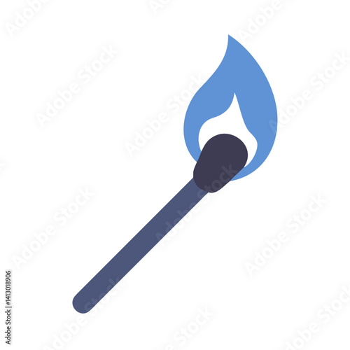 Matchstick Icon Representing Fire Starting Tool
