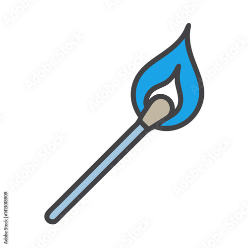 Matchstick Icon Representing Fire Starting Tool