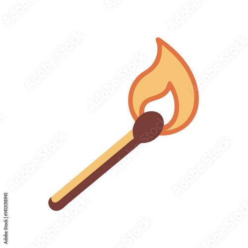 Matchstick Icon Representing Fire Starting Tool