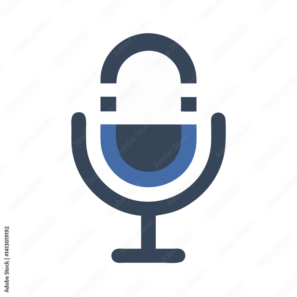 Microphone Icon Representing Audio Input Device Microphone Icon Representing Audio Input Device