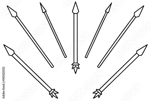 Agricultural Harrow Tool Variety on White Background