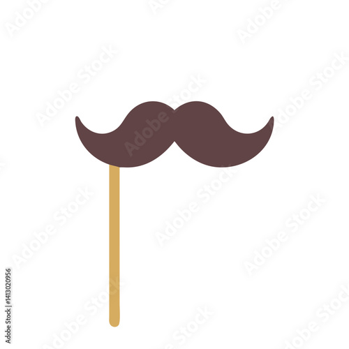 Moustache Stick Icon Representing Photo Booth Prop