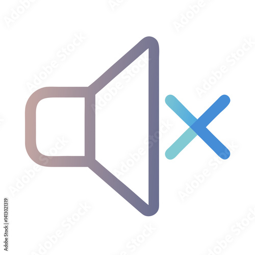 Muted Speaker Icon Representing Sound Off Status