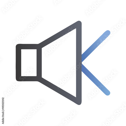 Muted Speaker Icon Representing Sound Off Status