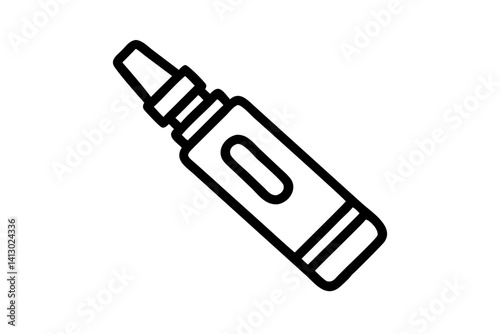 Vape Pen or E-Cigarette Flat Vector Icon for Modern Smoking Alternatives

