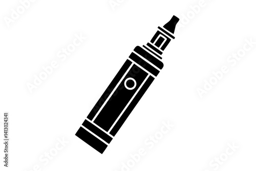Vape Pen or E-Cigarette Flat Vector Icon for Modern Smoking Alternatives

