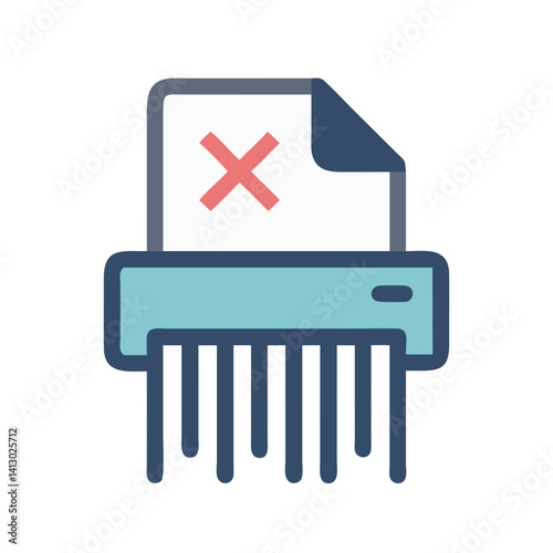 Paper Shredder Icon Representing Document Deletion