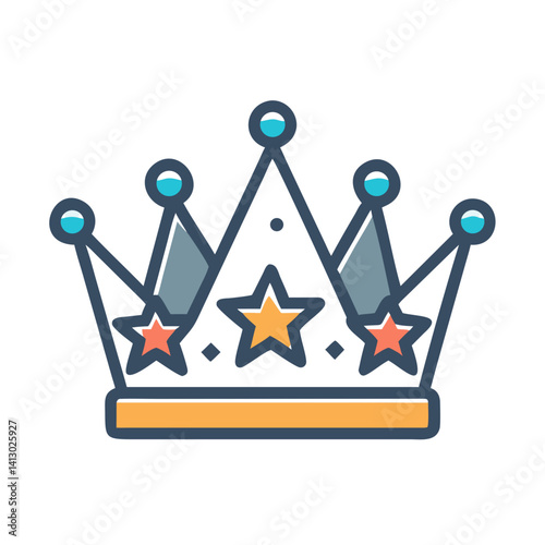 Party Crown Icon Representing Celebration Headwear