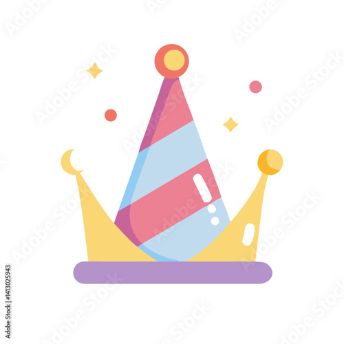 Party Crown Icon Representing Celebration Headwear