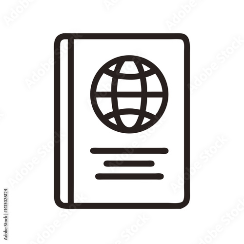 Passport Icon Representing Guest Identification