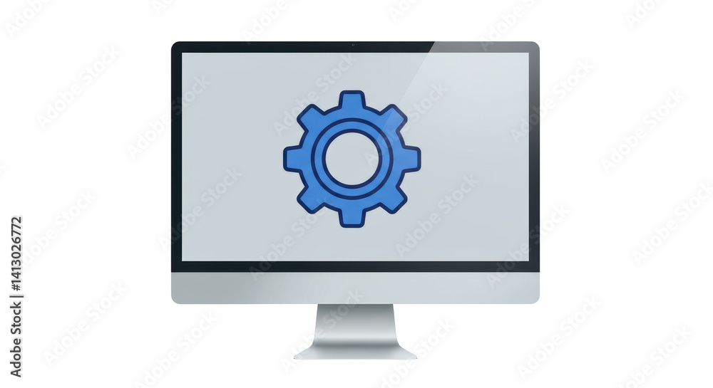 Isolated Computer Monitor with Gear Isolated Computer Monitor with Gear