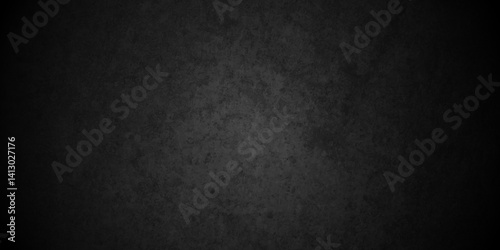 Abstract texture wall Dark black grunge concrete background. Panorama dark grey black slate texture. Vector black concrete texture. Stone wall background.