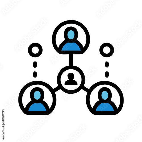 People Connection Icon Representing Business Networking