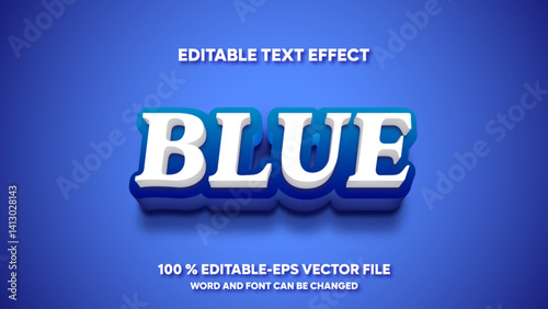Blue Editable Text effect
