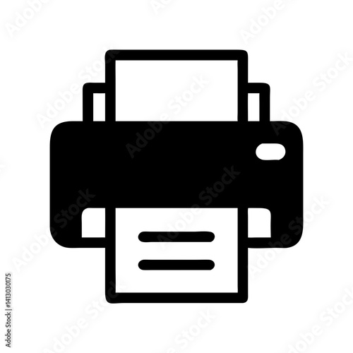 Printer Icon Representing Document Output Device