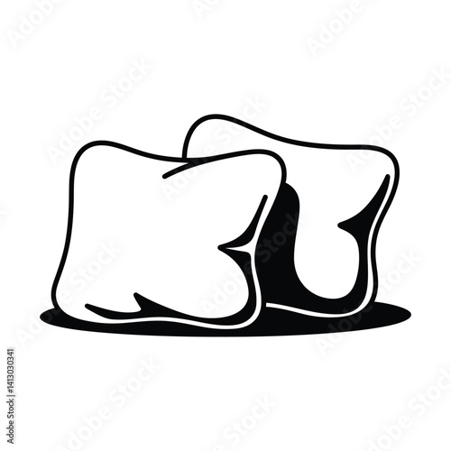 Soft Pillows Icon for Comfort and Rest