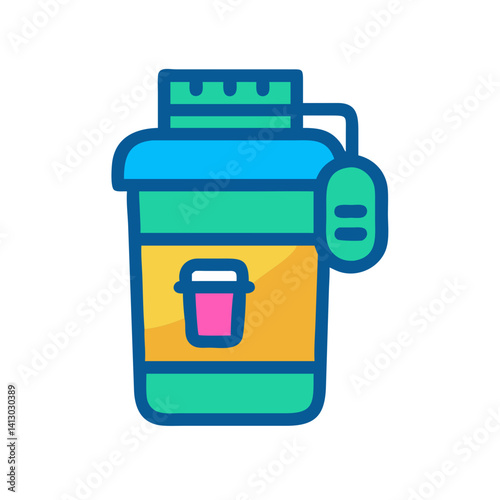 Protein Shaker Icon Representing Workout Supplement
