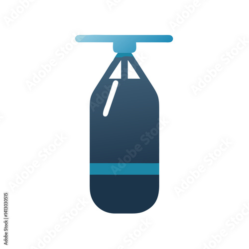 Punching Bag Icon Representing Boxing Training Workout