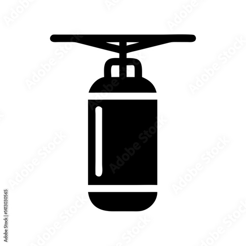 Punching Bag Icon Representing Boxing Training Workout