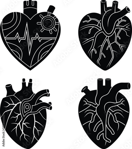Pacemaker silhouette vector
