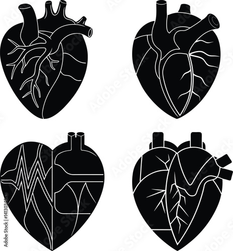 Pacemaker silhouette vector
