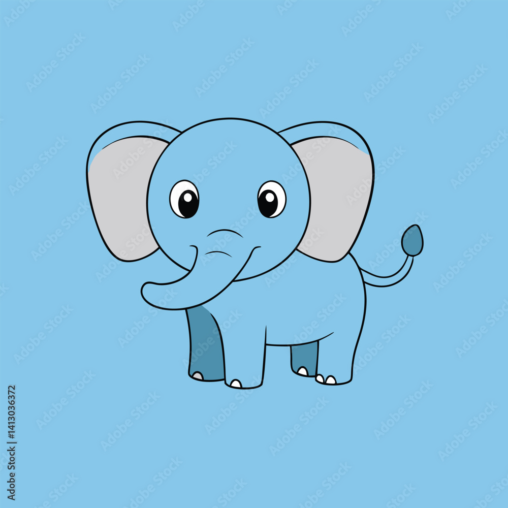 Fototapeta premium Stunning Elephant Vector Art Illustration