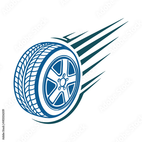 Unique tire logo Modern and minimalist vector and abstract logo