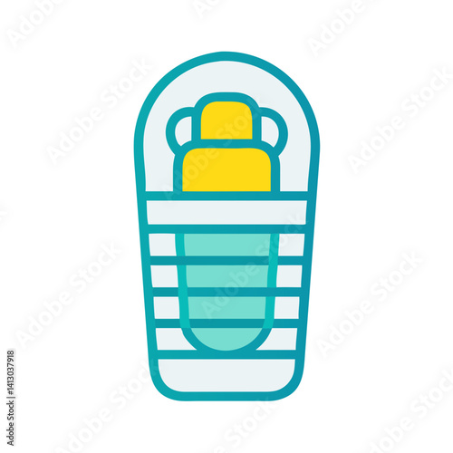 Sleeping Bag Icon Representing Camping Sleep Gear