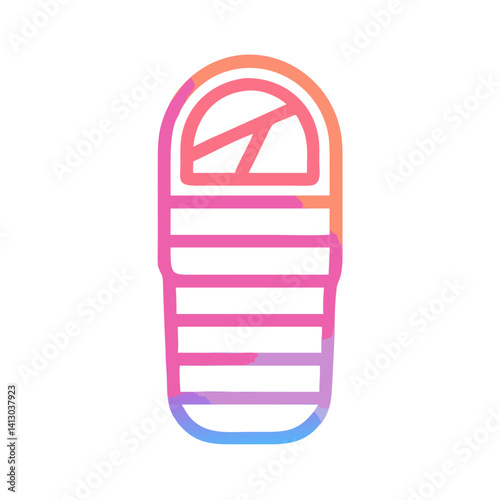 Sleeping Bag Icon Representing Camping Sleep Gear