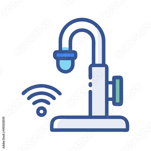 Smart Faucet Icon Representing Touchless Water Control