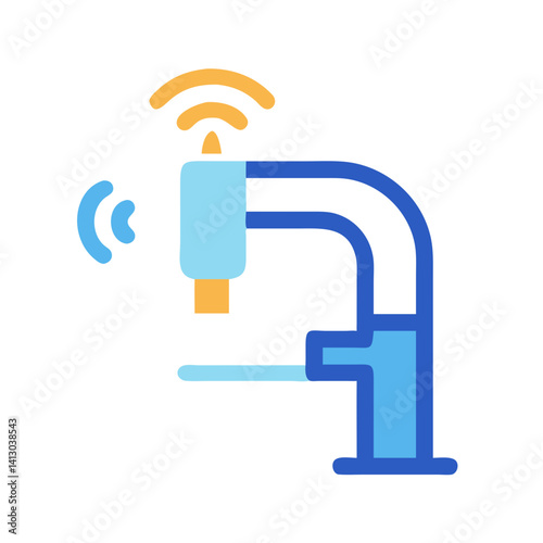 Smart Faucet Icon Representing Touchless Water Control